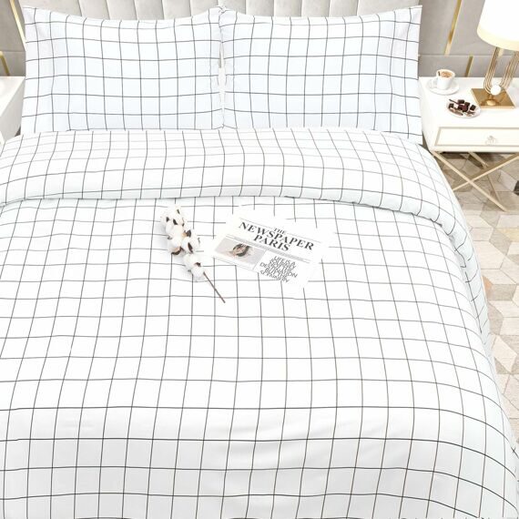 Twin Size 4 Piece Sheet Set Embroidery Hotel Luxury Bed Linen for Women & Men - Deep Pockets, Easy-Fit, Soft & Wrinkle Free Sheets – White Cell