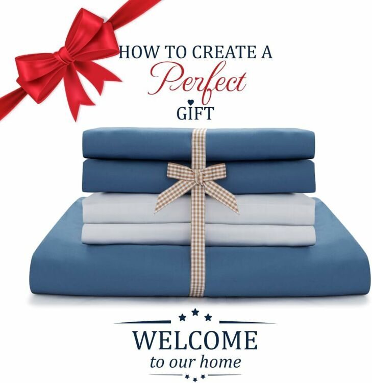 100% Cotton Double Bed Linen 5 Pcs Queen Size Bedding | 4 Pillowcases Satin Duvet Cover Linen - Embroidery | Ultra Soft Breathable and Shrink Free - White, Dark Blue Bedding, 1200 Thread